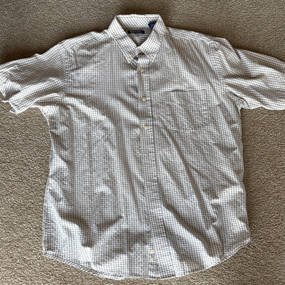 Puritan Gray Checkered Casual Button Down Shirt